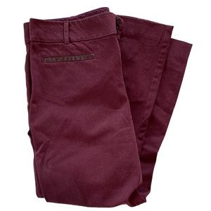 🟣 Anthropologie Pants - Faux Leather Embellishments the essential slim size 8
